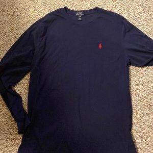 Long sleeve Polo shirt junior size XL 18-20 in navy blue.